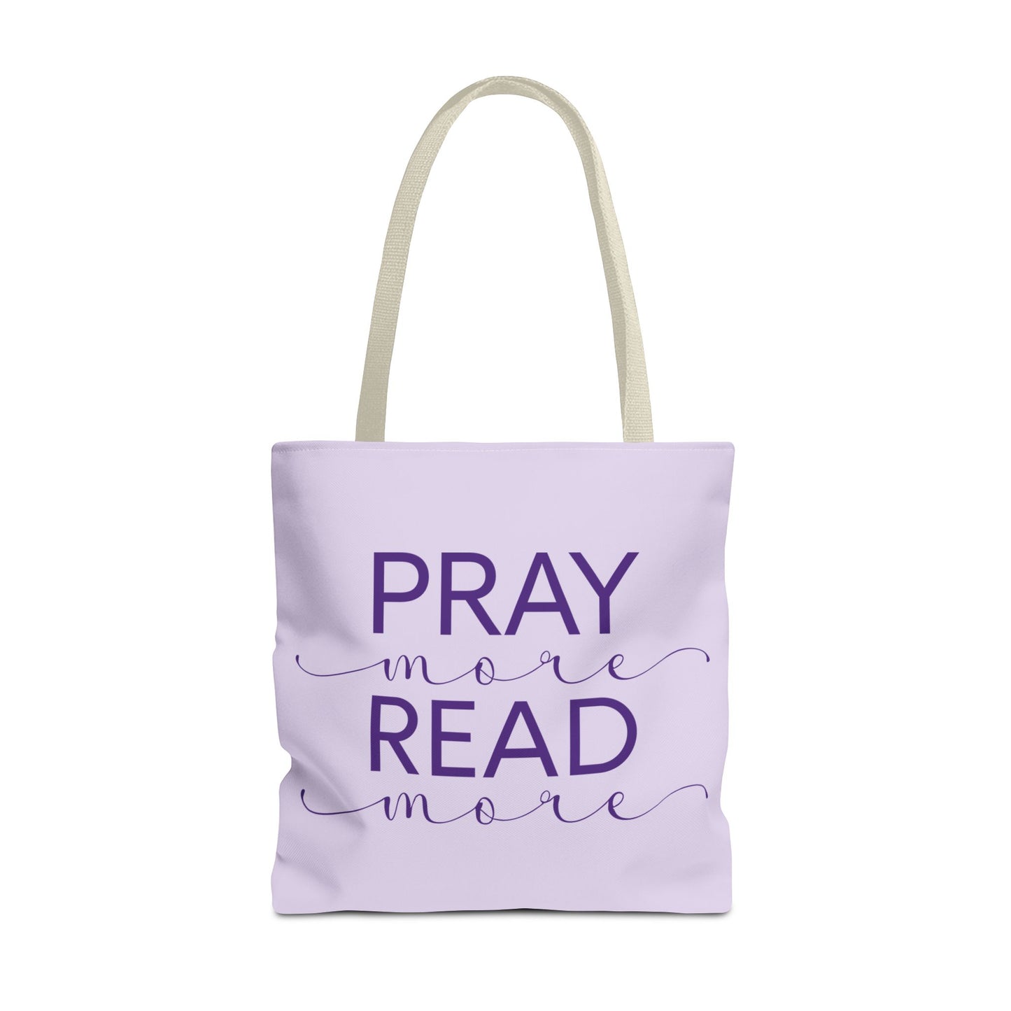 Pray More, Read More Tote Bag