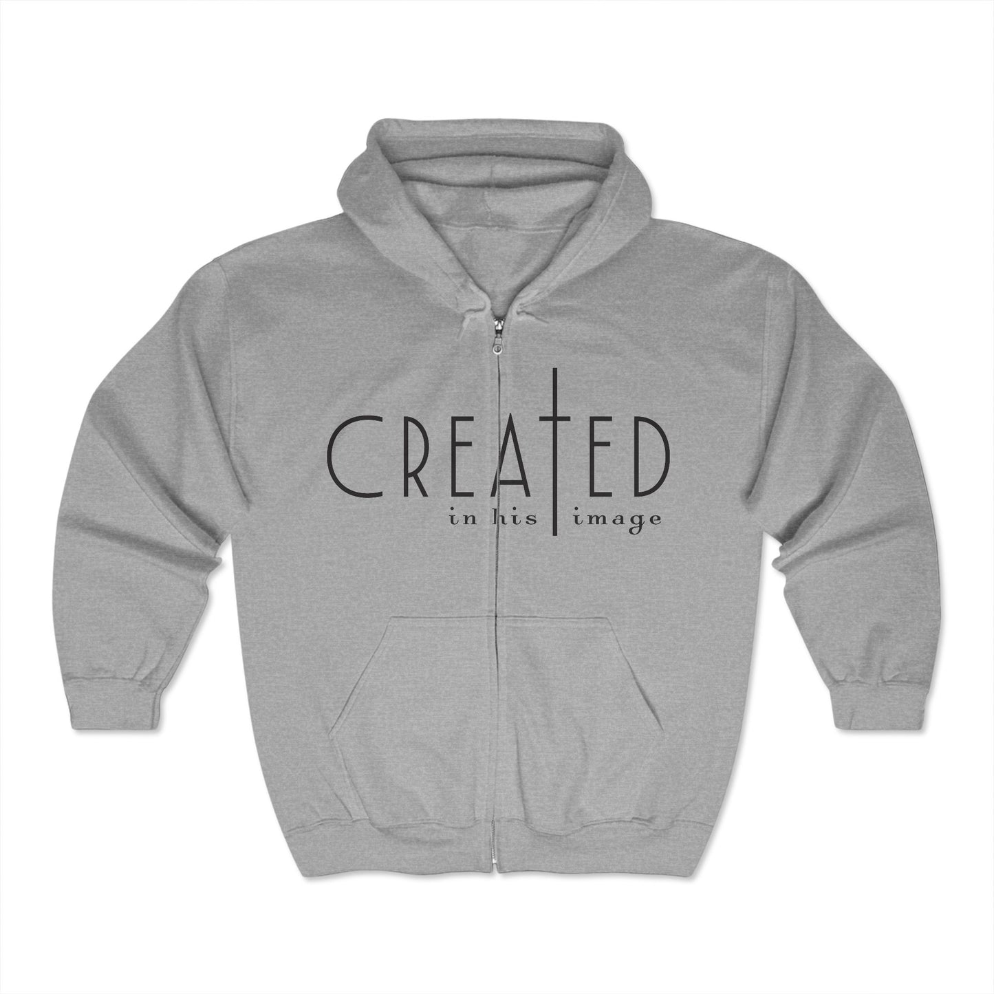 Christian Zip Hoodie - Created in His Image