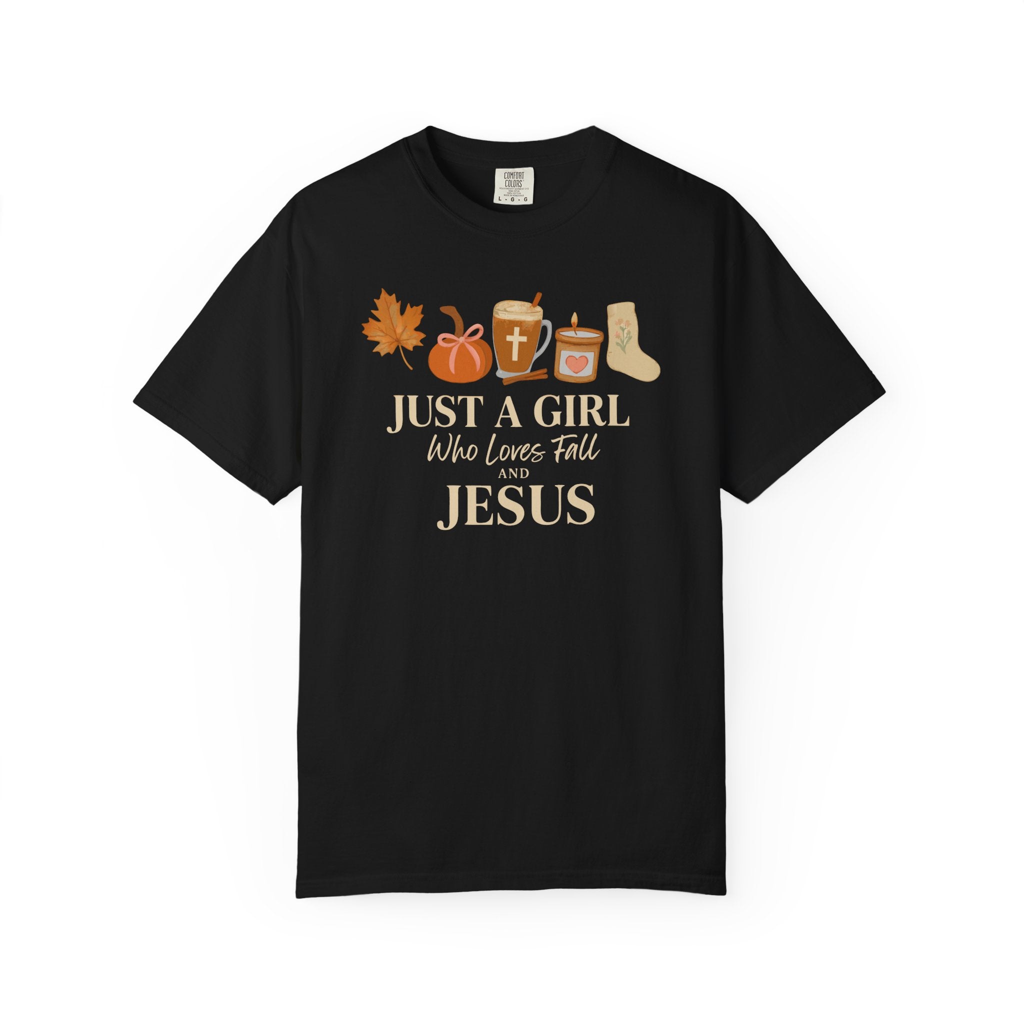 A Girl Who Loves Fall & Jesus Fall Christian T-shirt