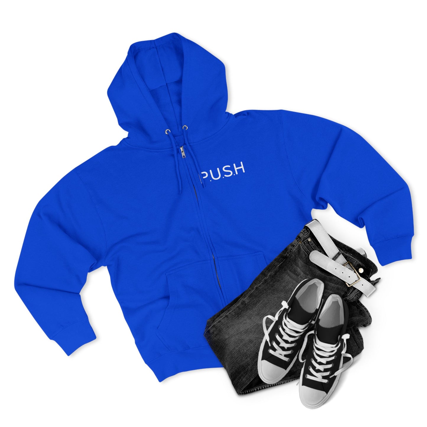 Personalized Zip Hoodie - P.U.S.H - Pray Until Something Happens