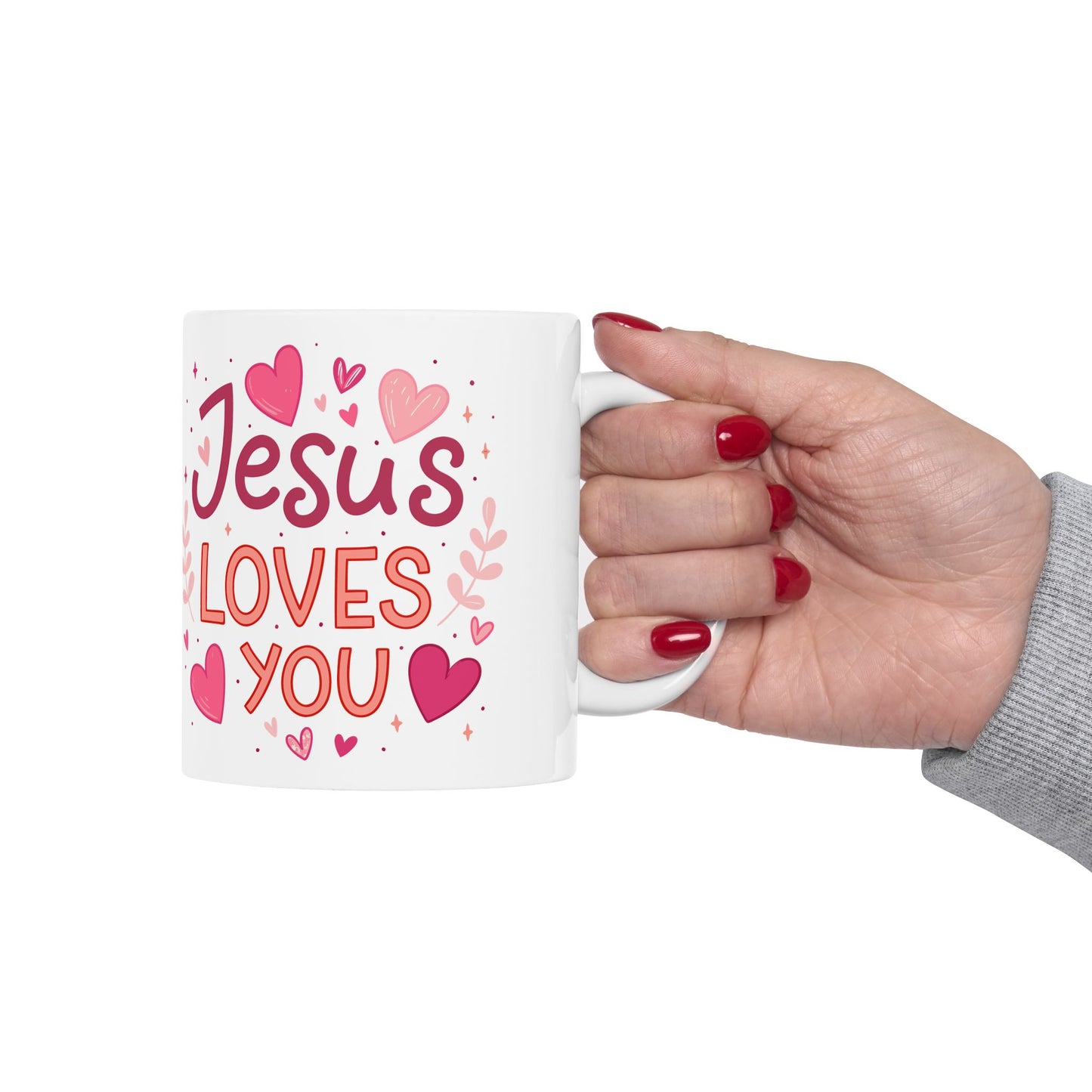 Mug - Jesus Loves You Valentine Ceramic Mug (11oz, 15oz)