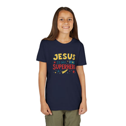 Kids 'Jesus is My Superhero' Short Sleeve Tee