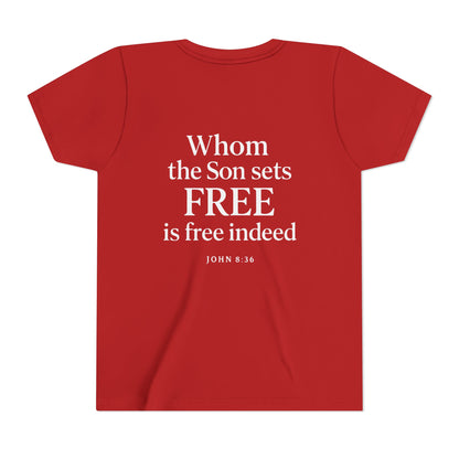 Christian Youth Tee - Freedom in Christ Design