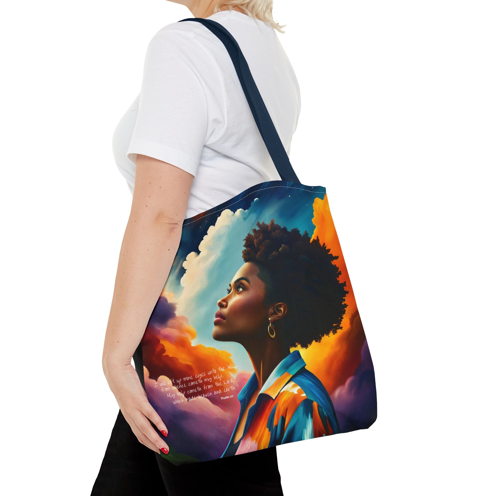 Custom - I Will Lift Up Mine Eyes Tote Bag - Art