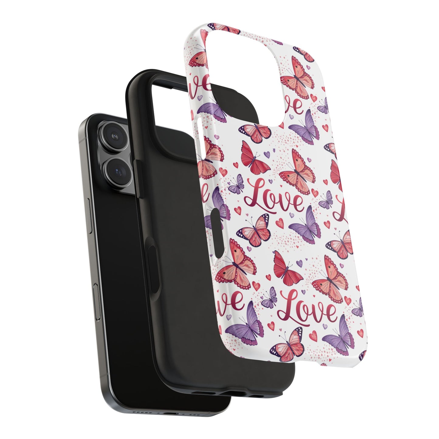 Love & Butterflies Valentine's Tough Phone Cases