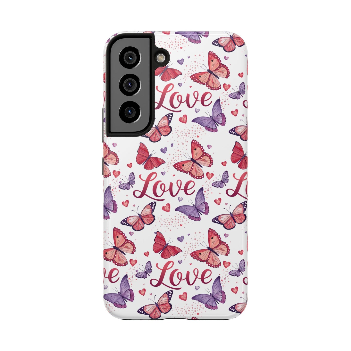 Love & Butterflies Valentine's Tough Phone Cases