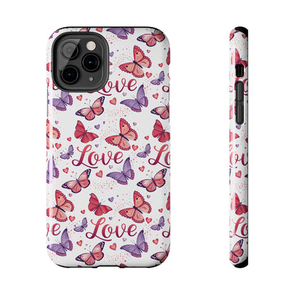 Love & Butterflies Valentine's Tough Phone Cases