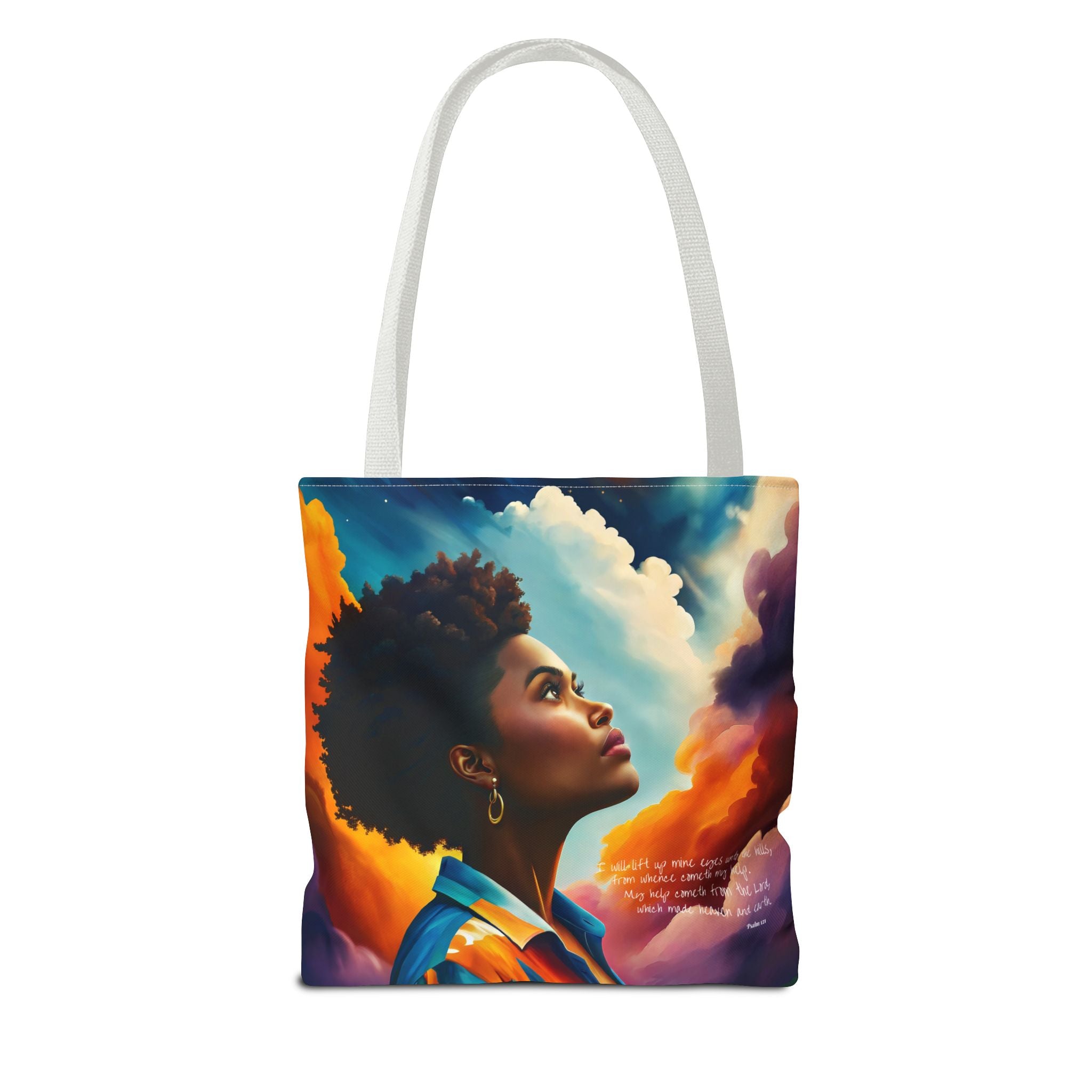 Custom - I Will Lift Up Mine Eyes Tote Bag - Art