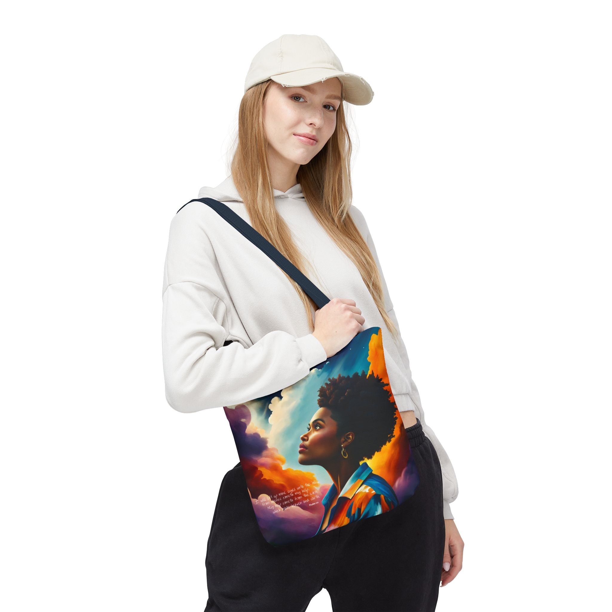 Custom - I Will Lift Up Mine Eyes Tote Bag - Art