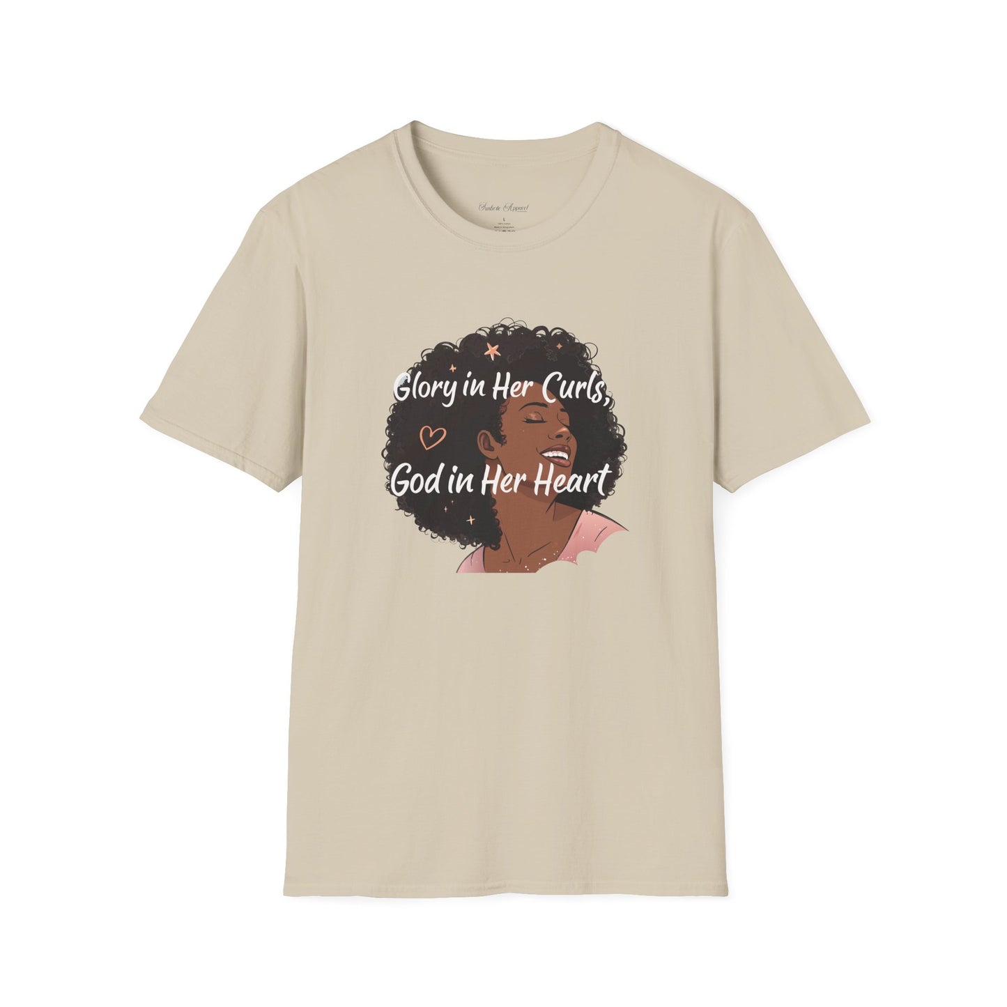 Glory in Her Curls God In Her Heart T-Shirt