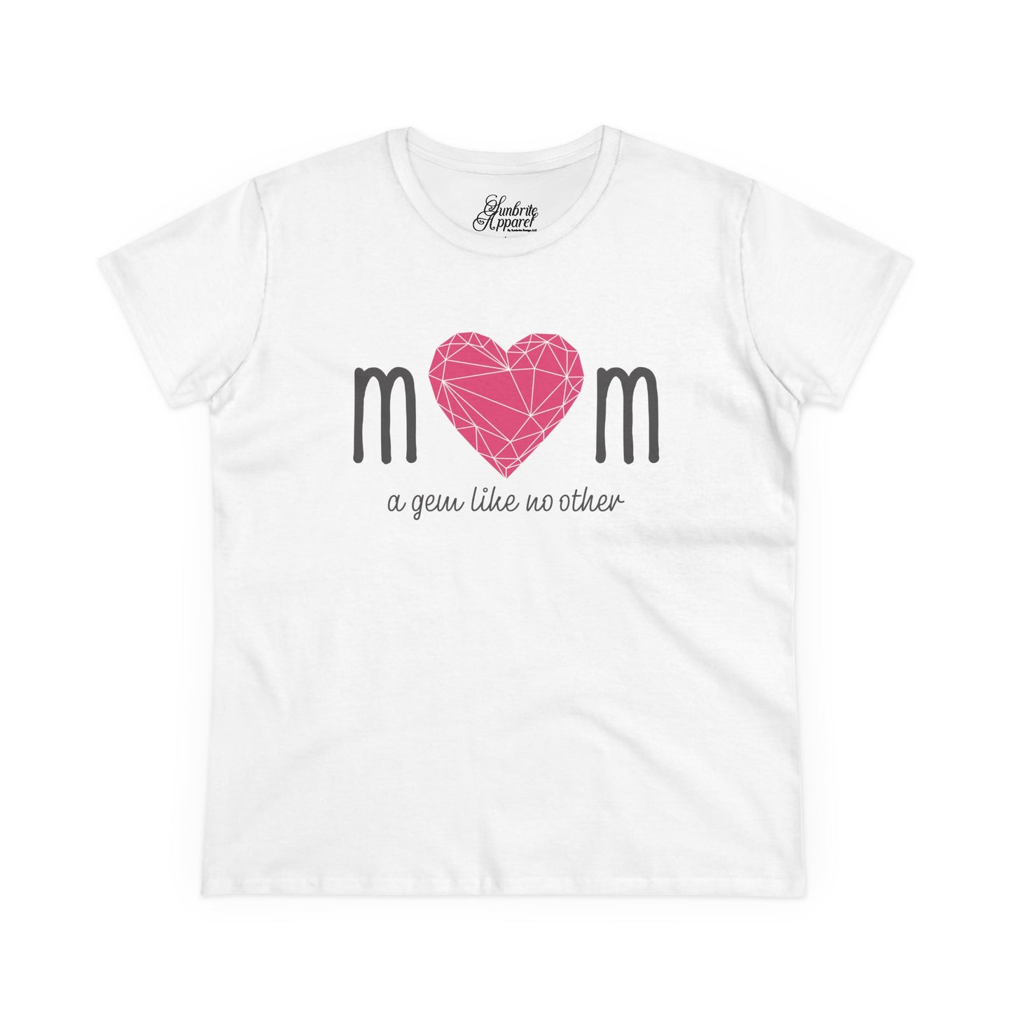 "Mom" A Gem Like No Other - Women's Cotton Tee – Perfect Gift for Mother's Day