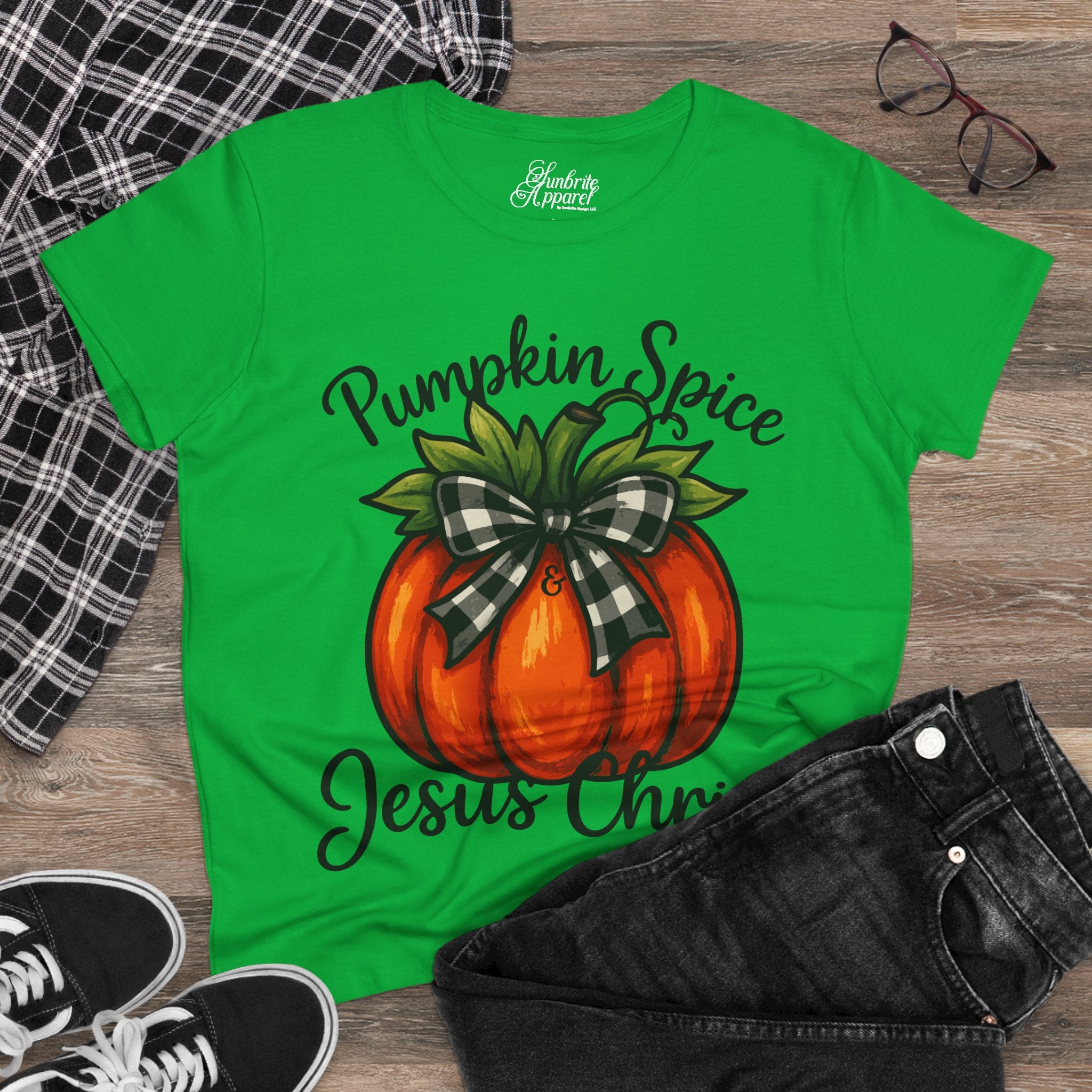 Women's Tee - Pumpkin Spice & Jesus Christ Design
