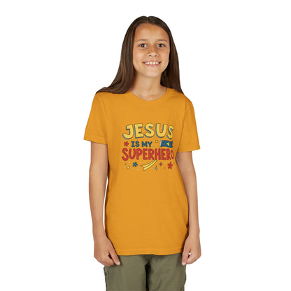 Kids 'Jesus is My Superhero' Short Sleeve Tee