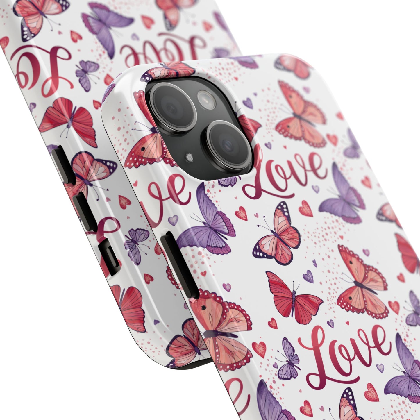 Love & Butterflies Valentine's Tough Phone Cases