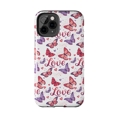 Love & Butterflies Valentine's Tough Phone Cases