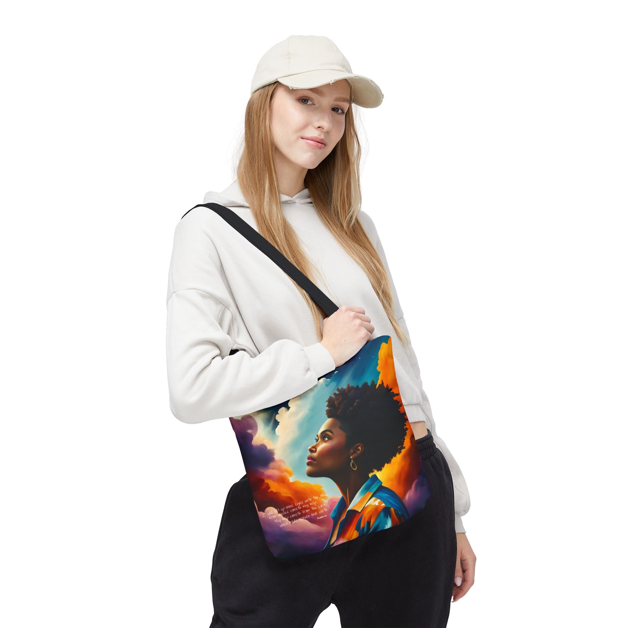 Custom - I Will Lift Up Mine Eyes Tote Bag - Art