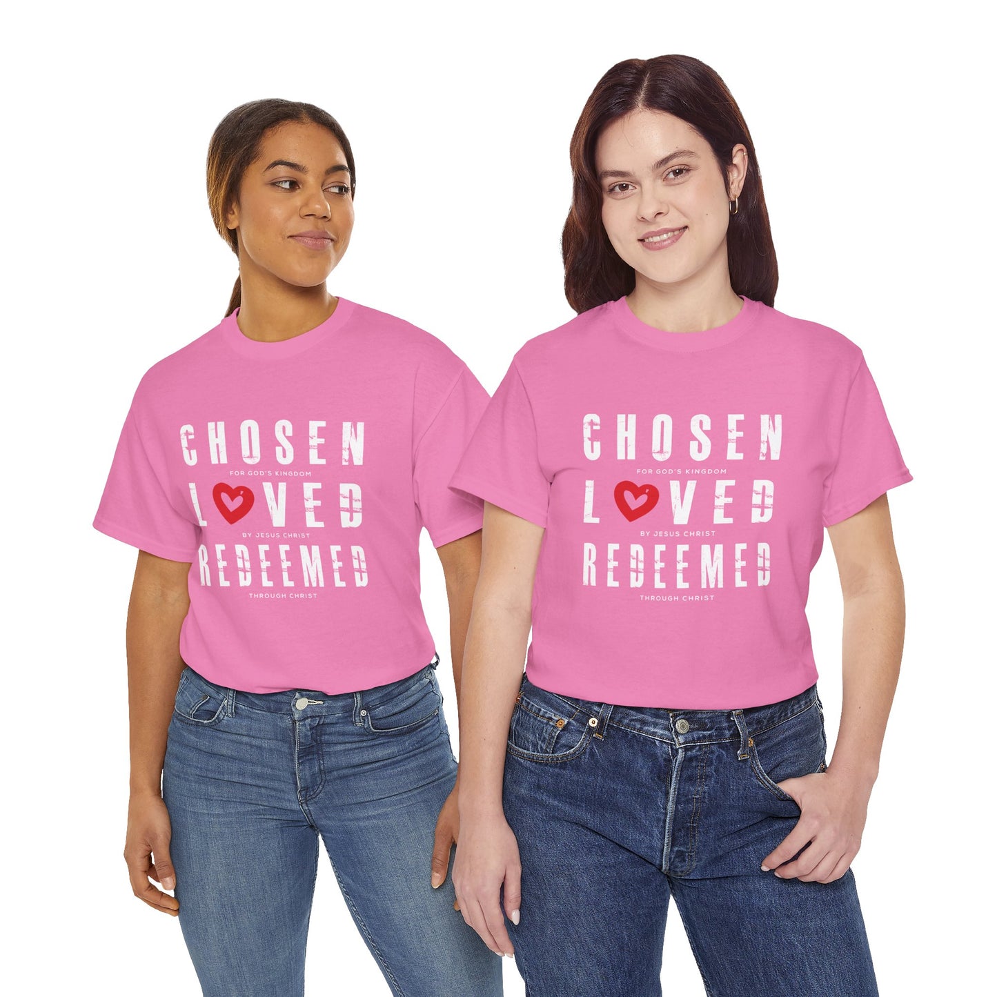 Chosen, Loved, Redeemed Valentine Cotton Tee