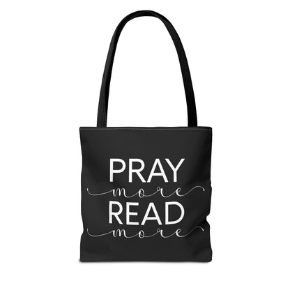 Pray More Read More Tote Bag