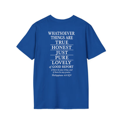Philippians 4:8 Think on These Things Christian Unisex T-Shirt