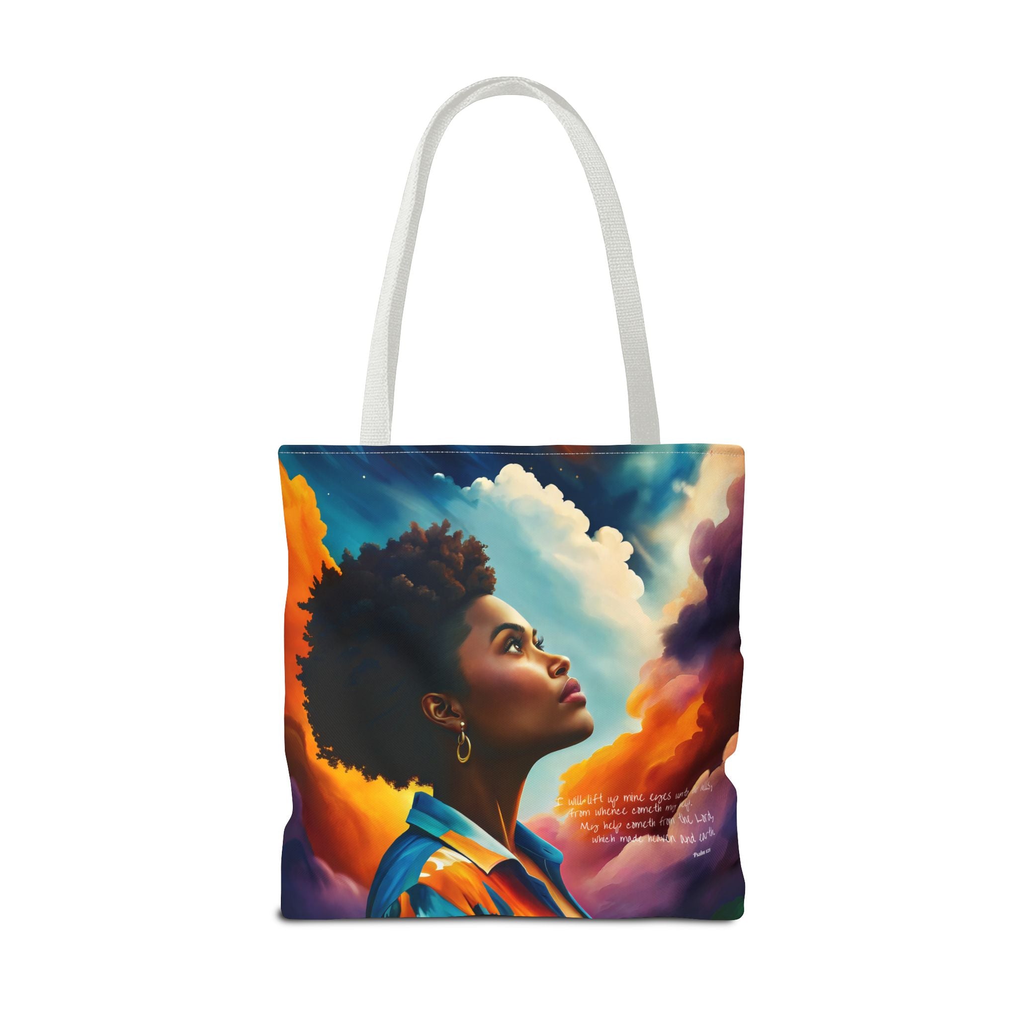 Custom - I Will Lift Up Mine Eyes Tote Bag - Art