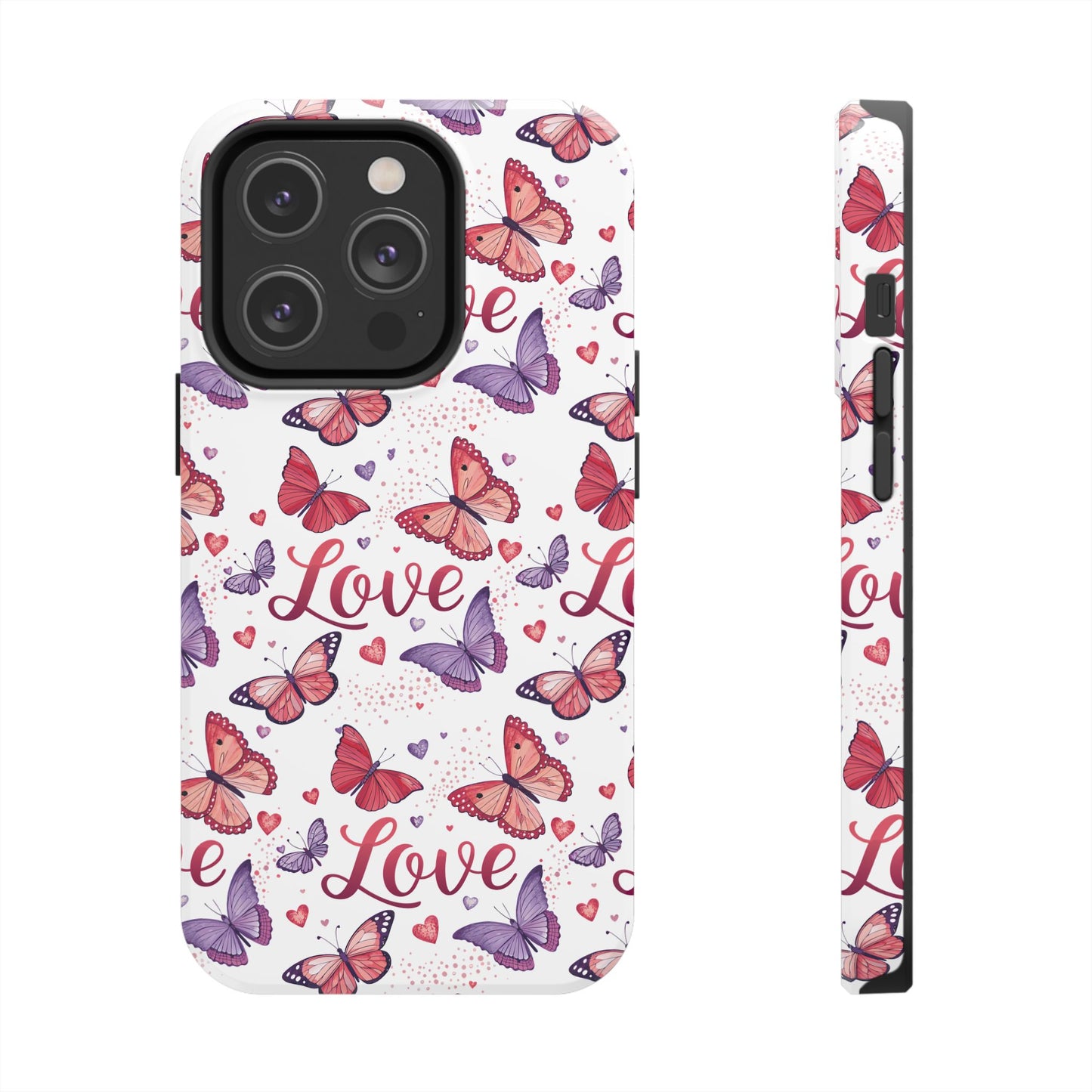 Love & Butterflies Valentine's Tough Phone Cases