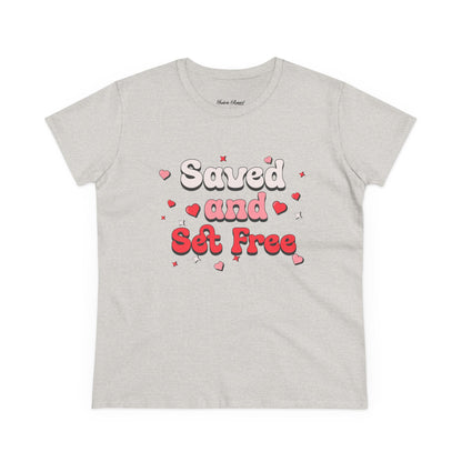 "Saved and Set Free" Women's Cotton Tee