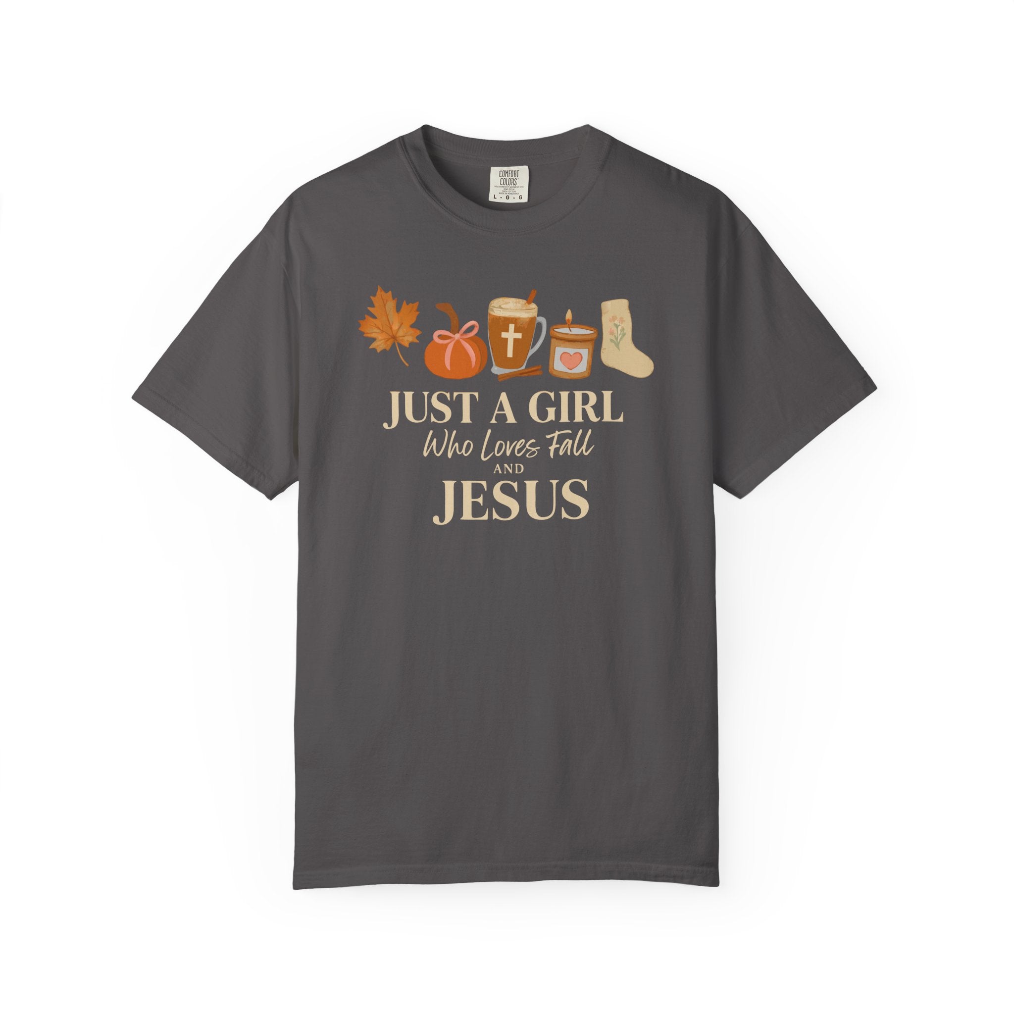 A Girl Who Loves Fall & Jesus Fall Christian T-shirt