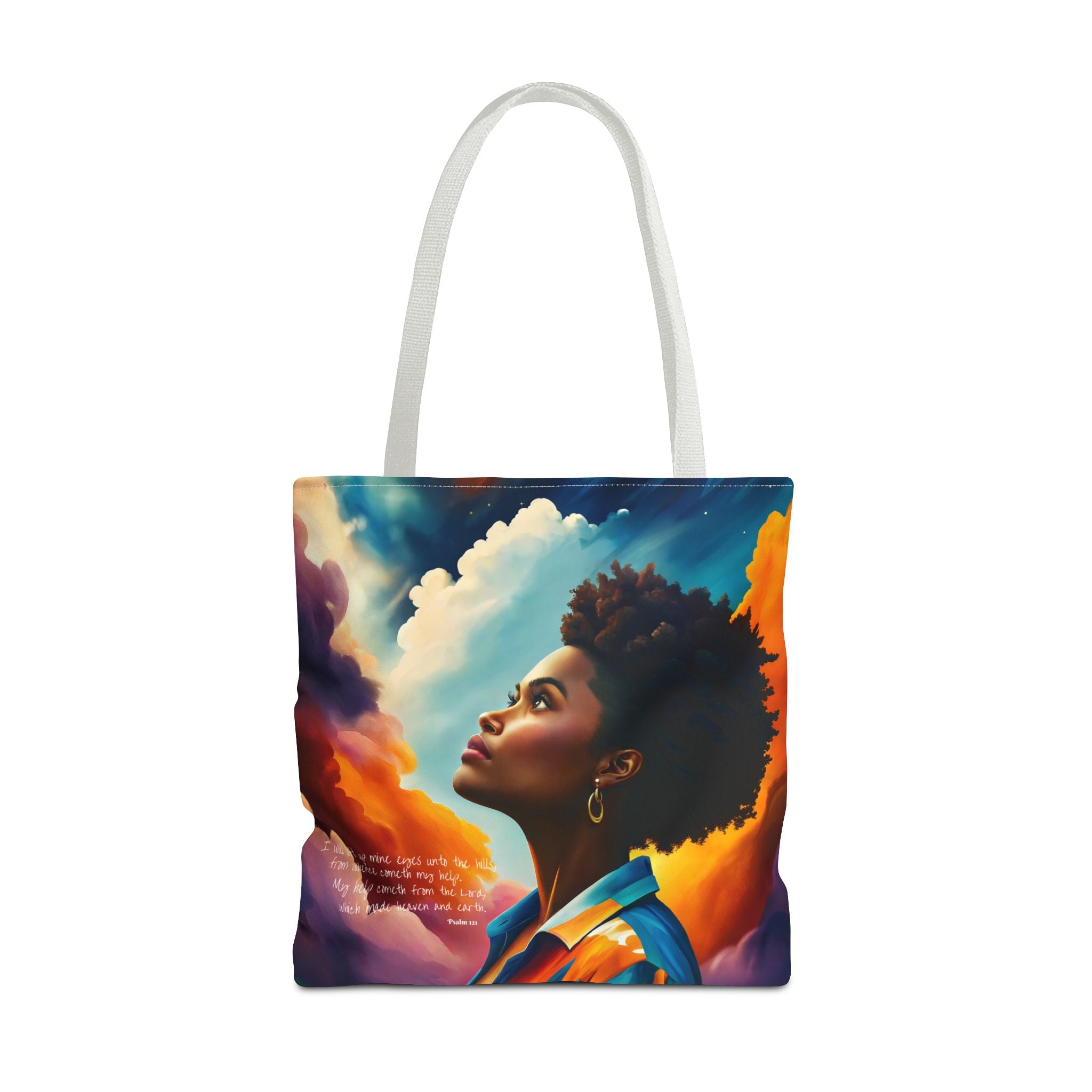 Custom - I Will Lift Up Mine Eyes Tote Bag - Art