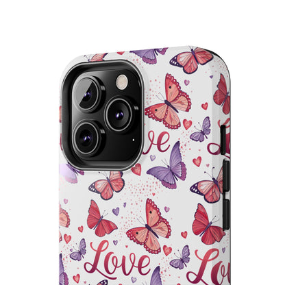 Love & Butterflies Valentine's Tough Phone Cases