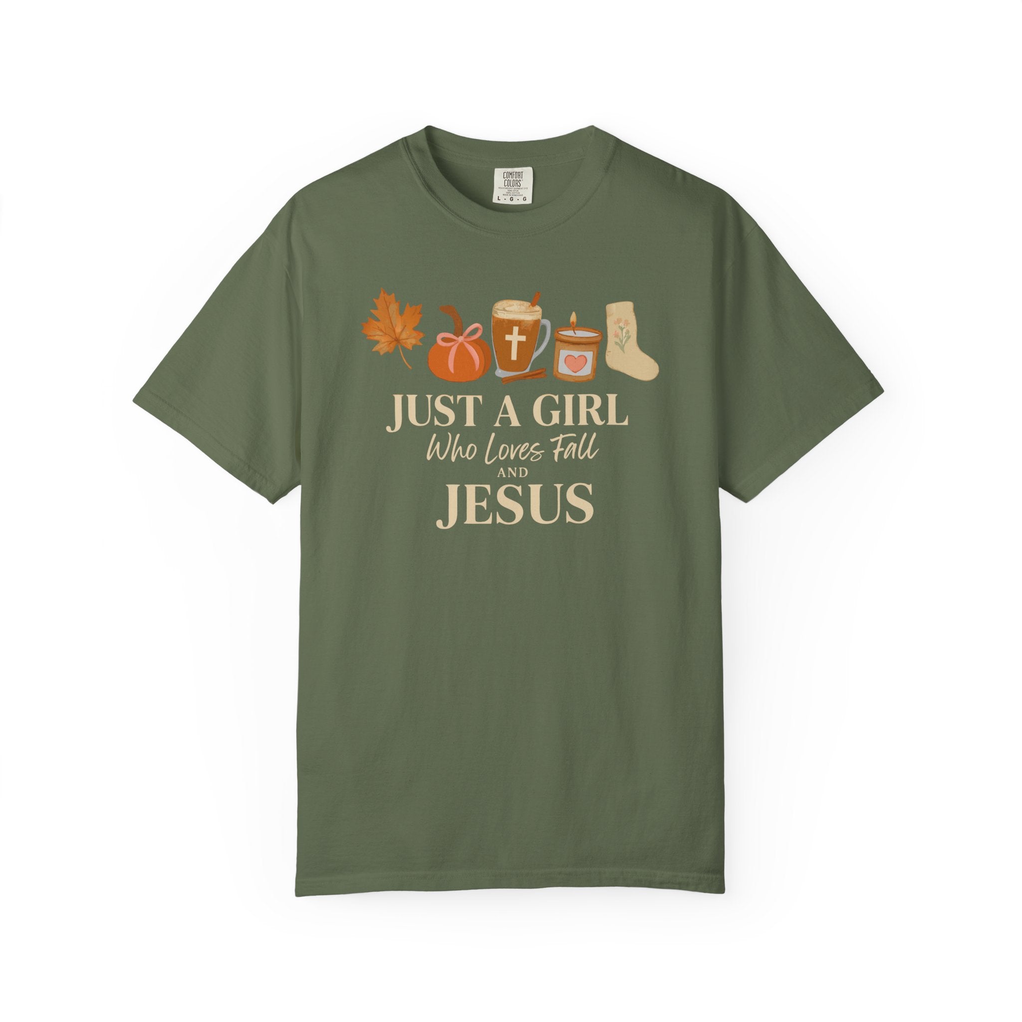 A Girl Who Loves Fall & Jesus Fall Christian T-shirt