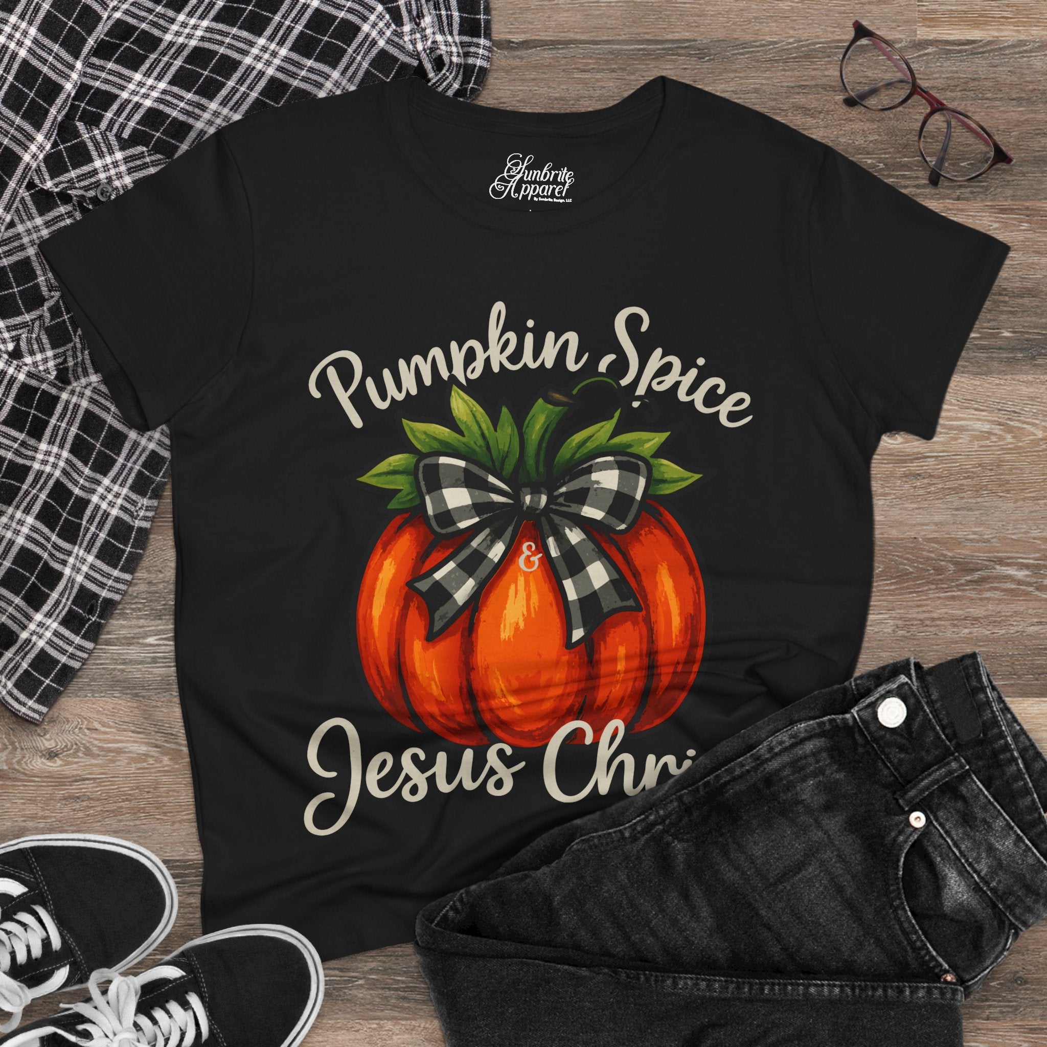 Women's Tee - Pumpkin Spice & Jesus Christ Design