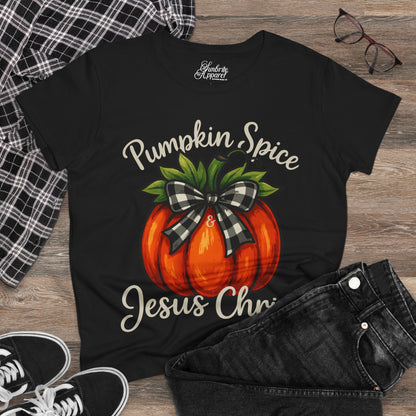 Women's Tee - Pumpkin Spice & Jesus Christ Design