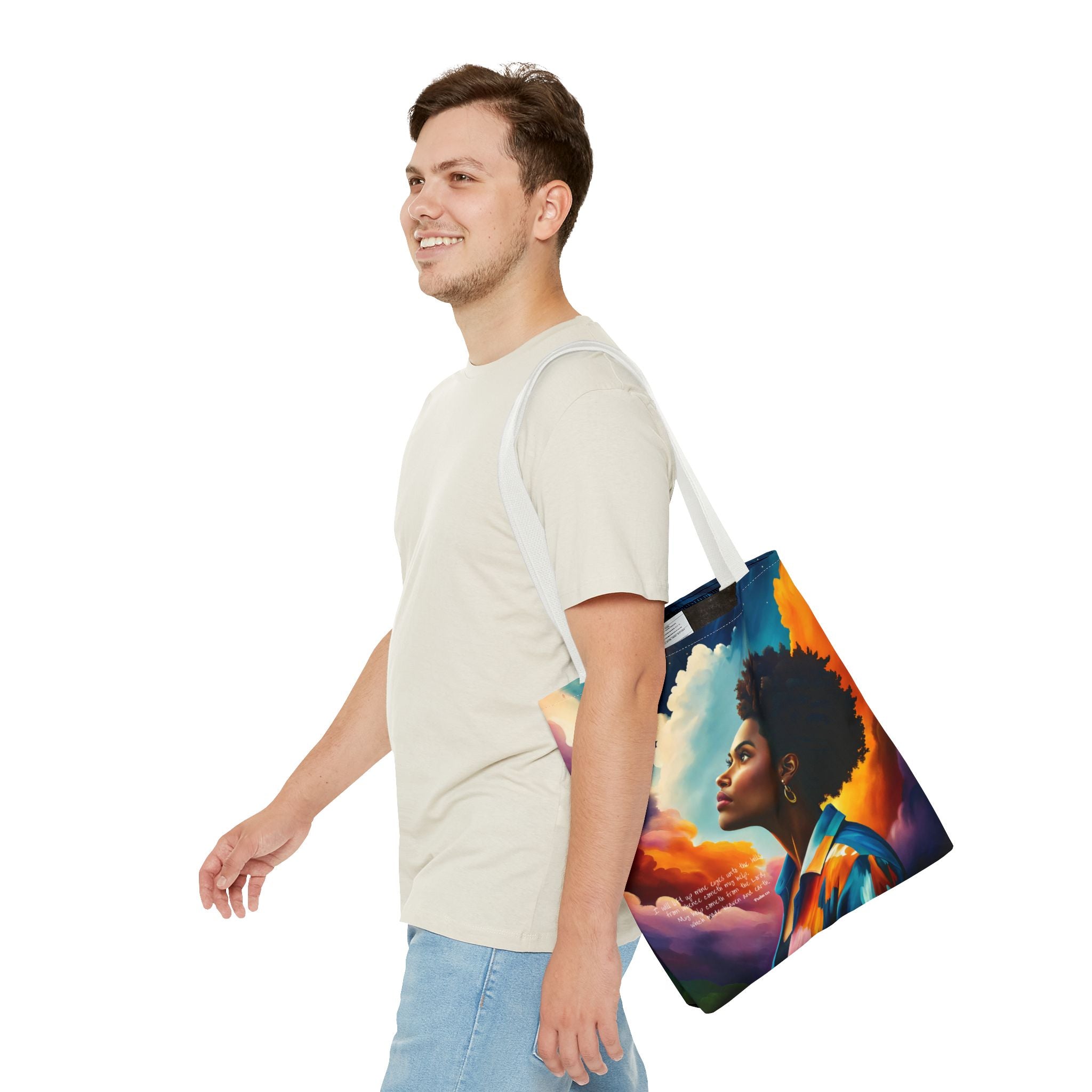 Custom - I Will Lift Up Mine Eyes Tote Bag - Art