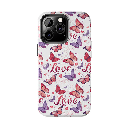 Love & Butterflies Valentine's Tough Phone Cases