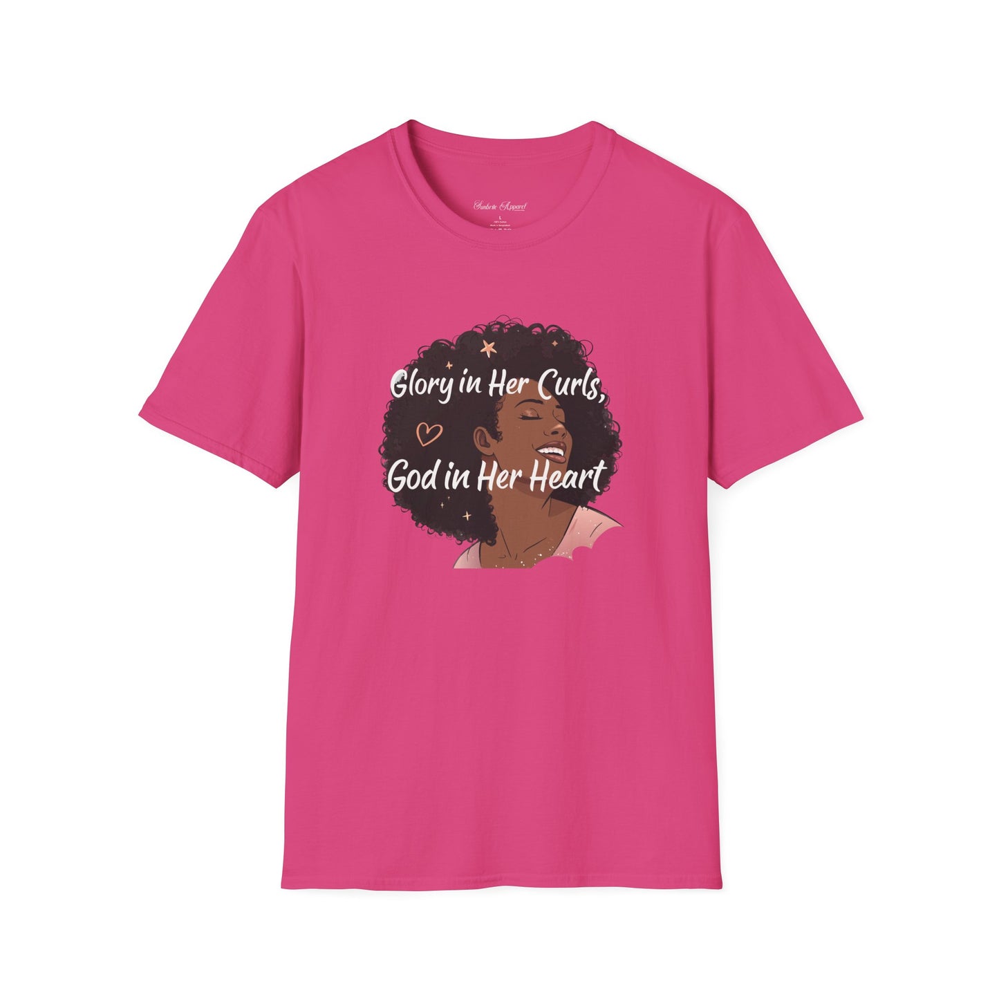 Glory in Her Curls God In Her Heart T-Shirt