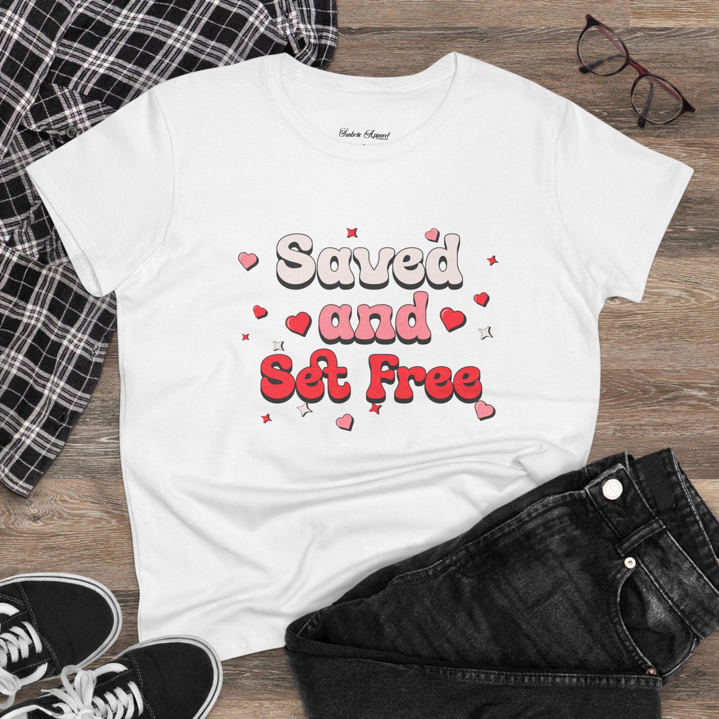 "Saved and Set Free" Women's Cotton Tee