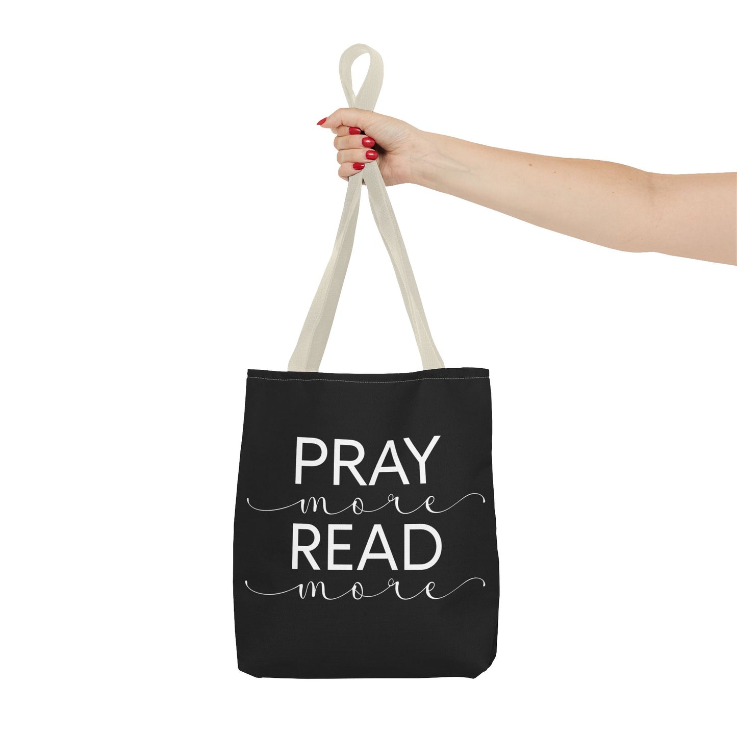 Pray More Read More Tote Bag