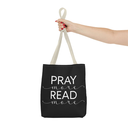 Pray More Read More Tote Bag