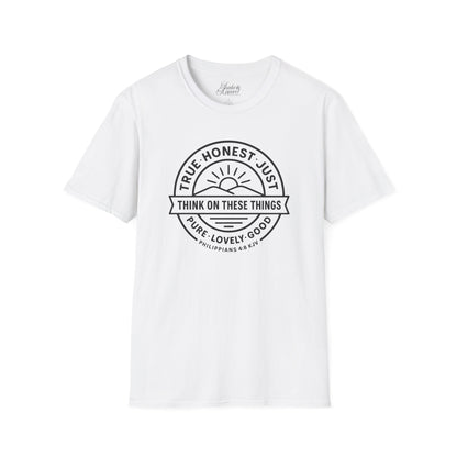 Philippians 4:8 Think on These Things Christian Unisex T-Shirt
