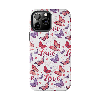 Love & Butterflies Valentine's Tough Phone Cases