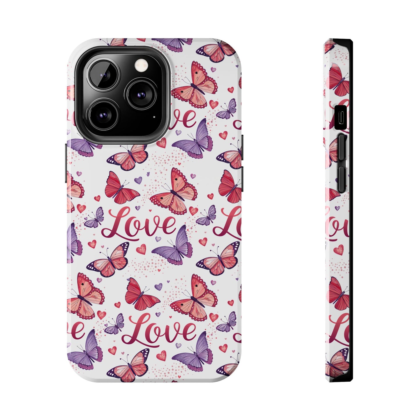 Love & Butterflies Valentine's Tough Phone Cases