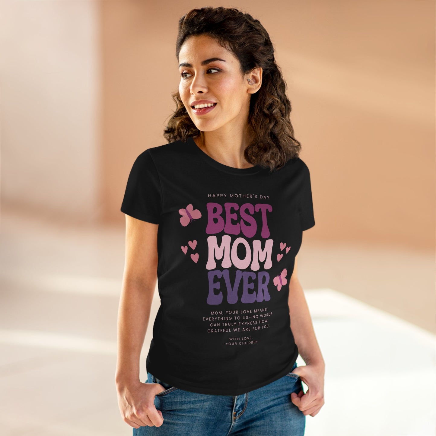 Best Mom Ever Women's Cotton Tee - Personalized Mother's Day Gift