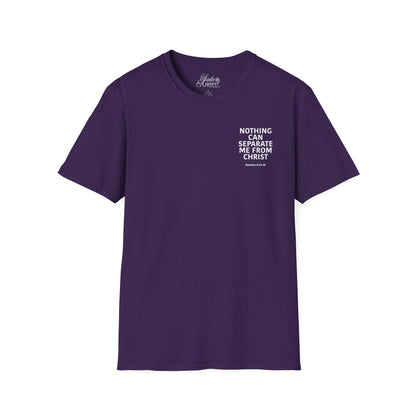 Christian Unisex T-Shirt Romans 8:35-39 Scripture Design