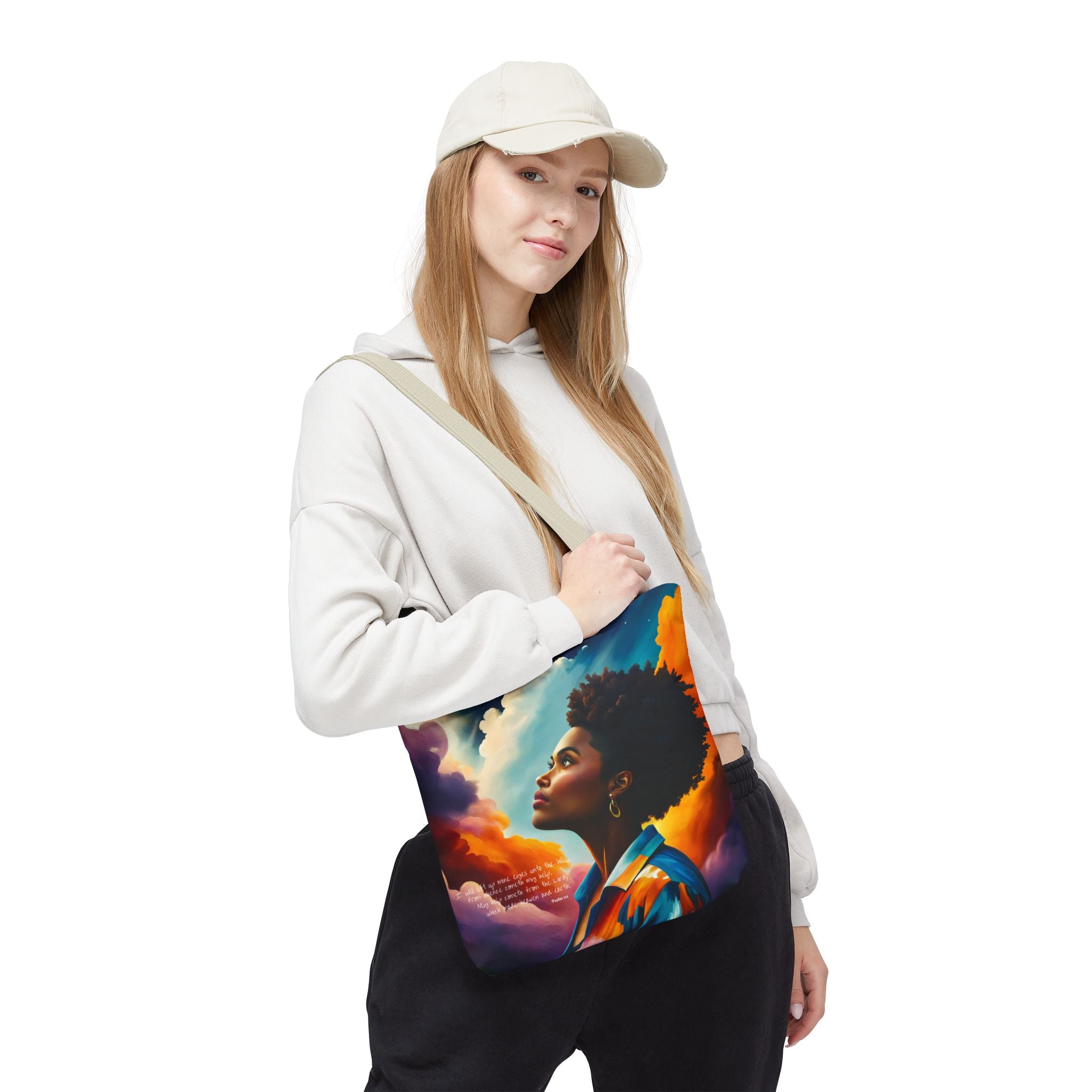 Custom - I Will Lift Up Mine Eyes Tote Bag - Art