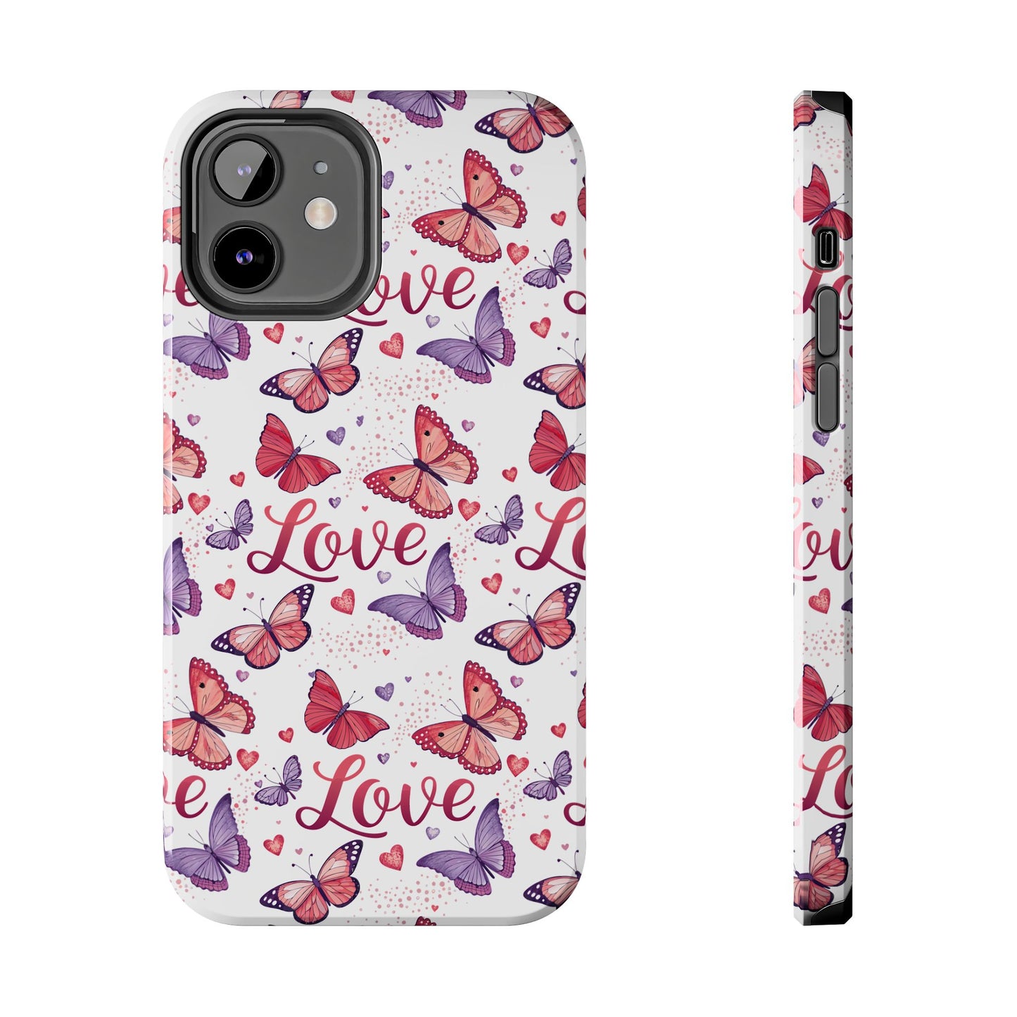 Love & Butterflies Valentine's Tough Phone Cases