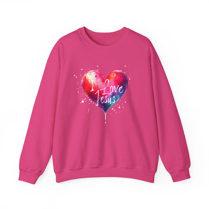 I Love Jesus - Valentine - Christian Sweatshirt