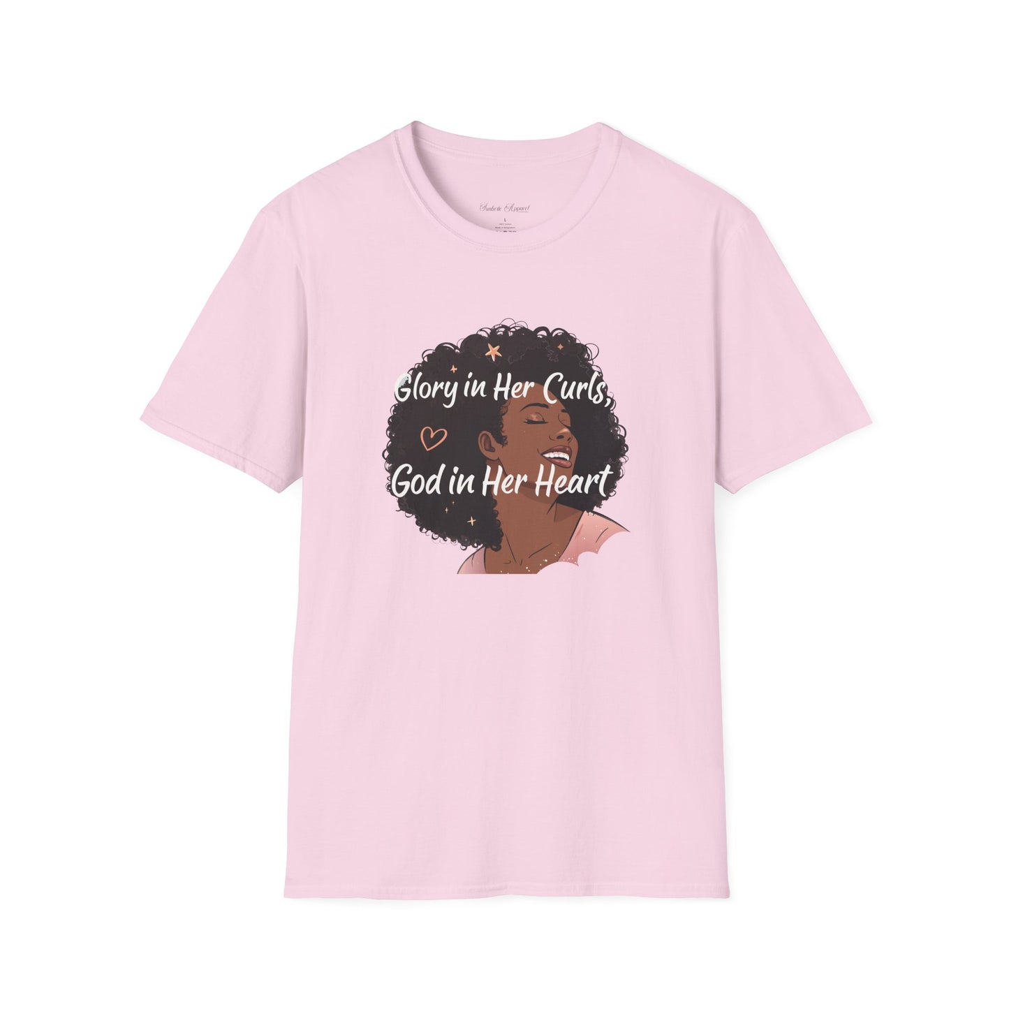 Glory in Her Curls God In Her Heart T-Shirt