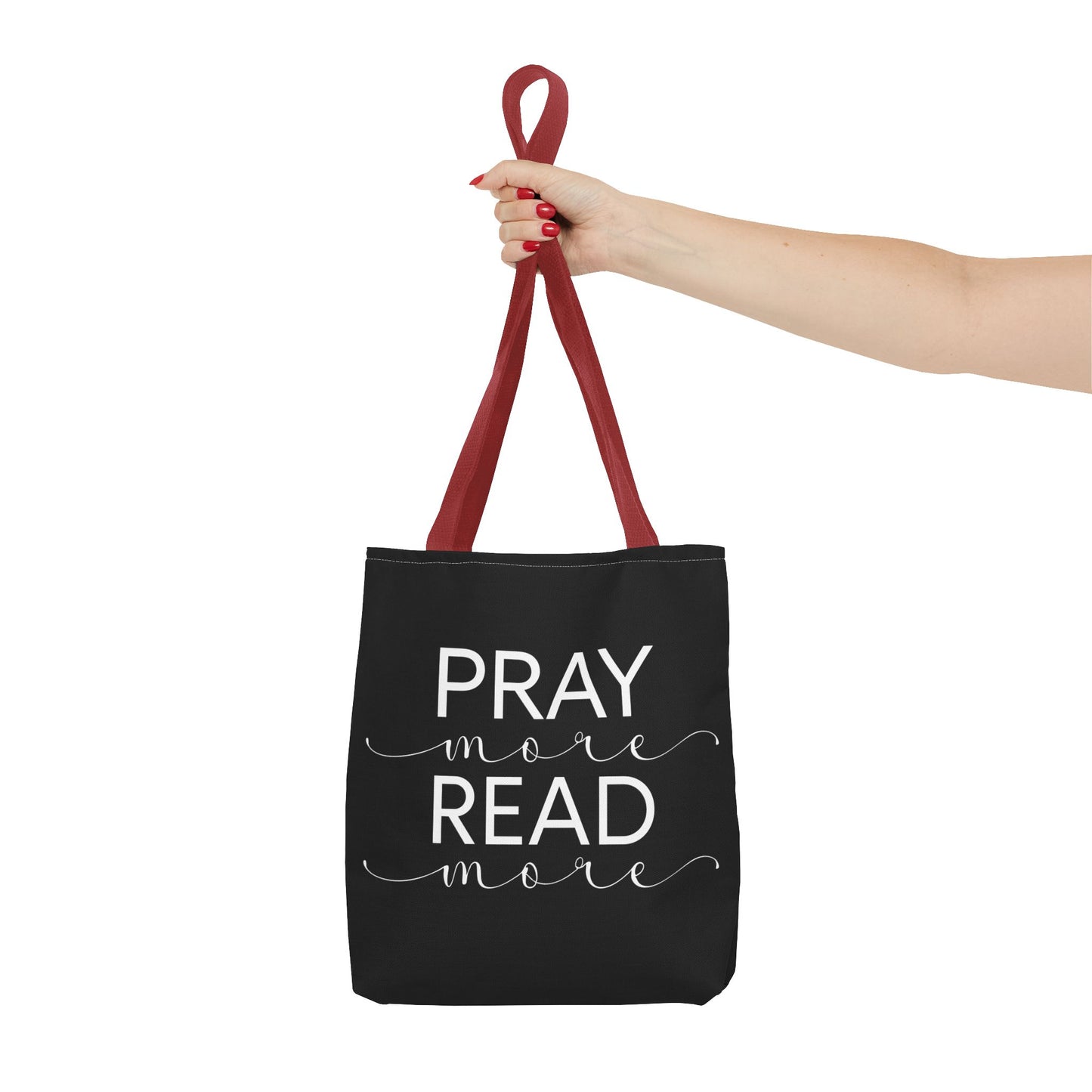 Pray More Read More Tote Bag