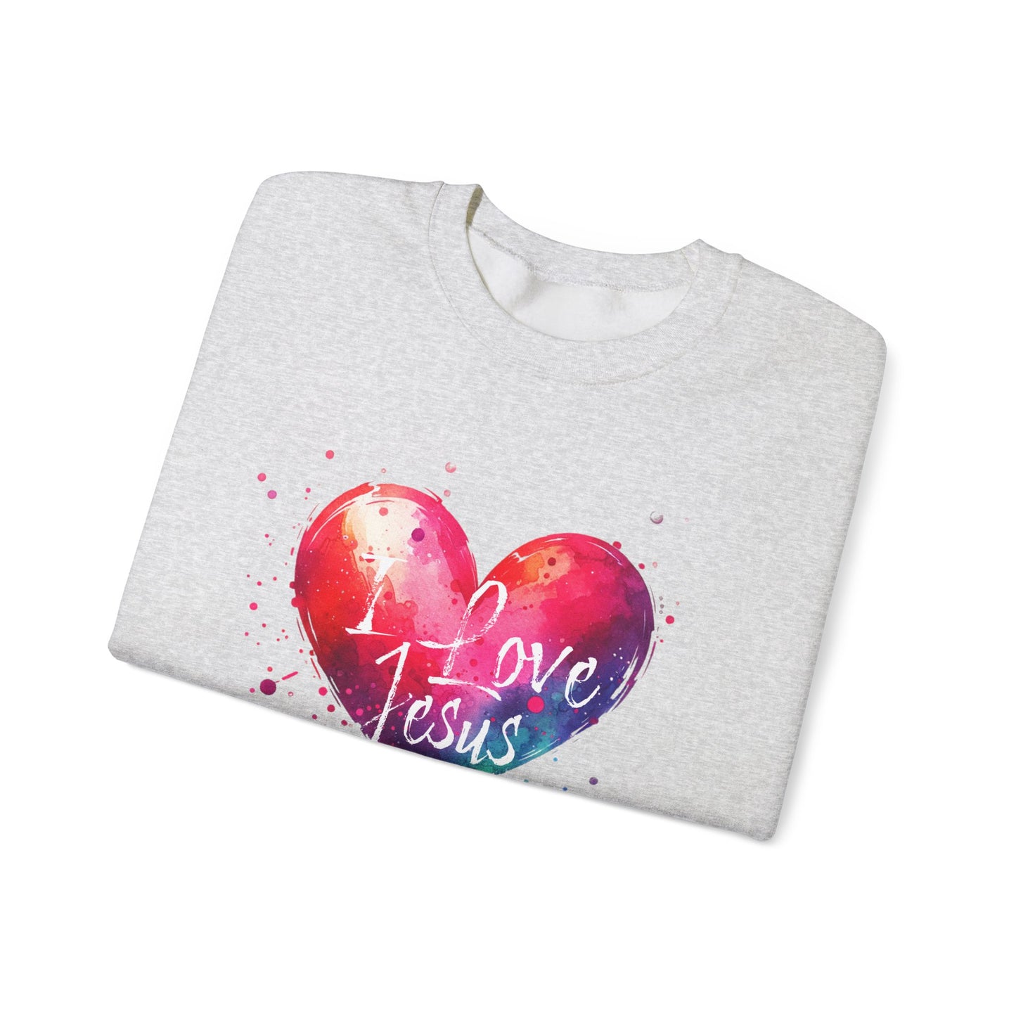 I Love Jesus - Valentine - Christian Sweatshirt