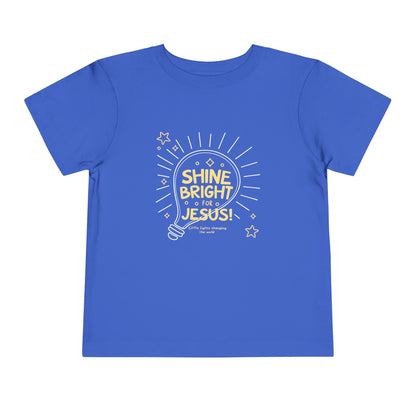 Shine Bright for Jesus Toddler Tee - Cute Kids' Short Sleeve Shirt